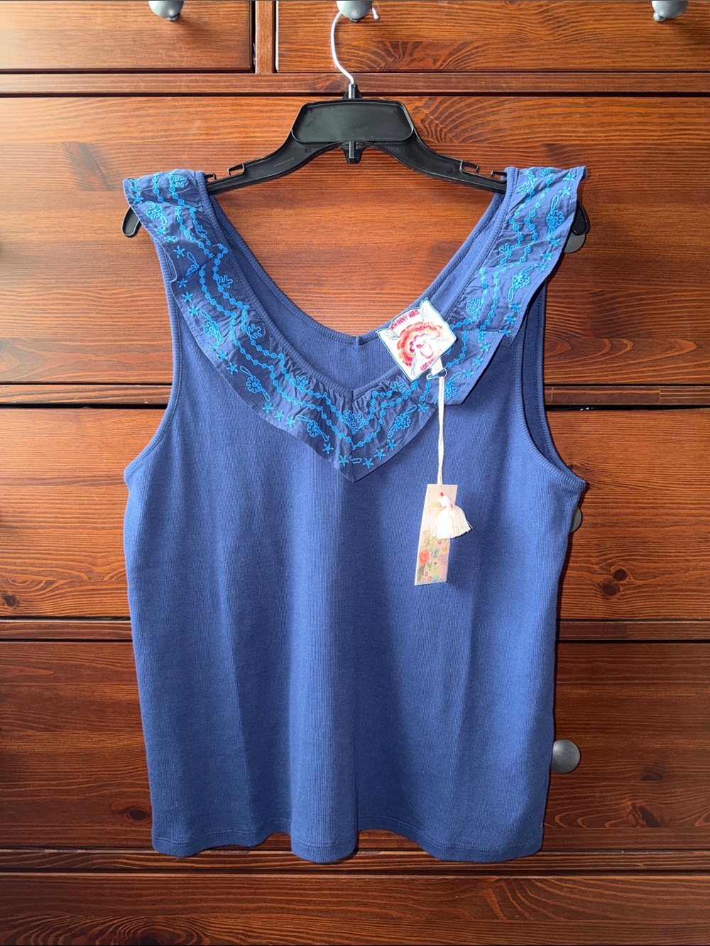 Johnny Was ($130) Mixed Media Flutter Tank – Daria (RICHA) Style J13925-5 NWT